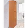 Pemberly Row 4-Door and 4-Shelf Contemporary Wood Kitchen Pantry in Cherry