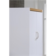 Pemberly Row 4-Door and 4-Shelf Contemporary Wood Kitchen Pantry in White