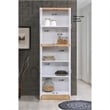 Pemberly Row 4-Door and 4-Shelf Contemporary Wood Kitchen Pantry in White