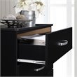 Pemberly Row Contemporary Wood 5 Spacious Drawers Chest in Black