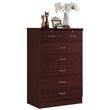 Pemberly Row Contemporary 7 Spacious Drawer Wood Chest in Mahogany