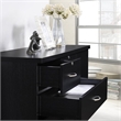 Pemberley Row Wood Black Chest Rectangular Adjustable Shelves 48.6