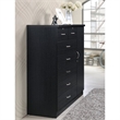 Pemberley Row Wood Black Chest Rectangular Adjustable Shelves 48.6