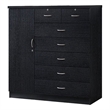 Pemberley Row Wood Black Chest Rectangular Adjustable Shelves 48.6
