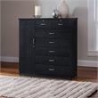 Pemberley Row Wood Black Chest Rectangular Adjustable Shelves 48.6