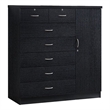 Pemberley Row Wood Black Chest Rectangular Adjustable Shelves 48.6