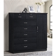 Pemberley Row Wood Black Chest Rectangular Adjustable Shelves 48.6