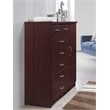 Pemberly Row Contemporary 7 Drawer Wood Chest with 2 Locking Drawers in Mahogany