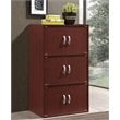 Pemberly Row 3 Shelf 6 Door Bookcase in Mahogany
