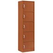 Pemberly Row 5 Shelf 5 Door Bookcase in Cherry