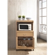 Pemberly Row Microwave Kitchen Cart in Beech