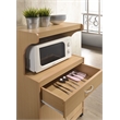 Pemberly Row Microwave Kitchen Cart in Beech