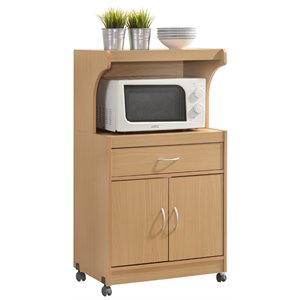pemberly row 2 door contemporary wooden microwave kitchen cart a