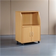 Pemberly Row Microwave Kitchen Cart in Beech