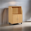 Pemberly Row Microwave Kitchen Cart in Beech