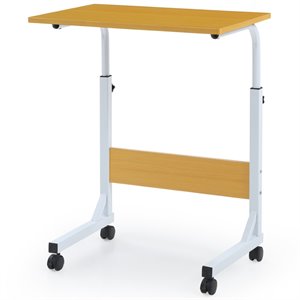 pemberly row adjustable height laptop desk in beech