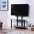 Pemberly Row Modern Glass TV Stand for TVs up to 35