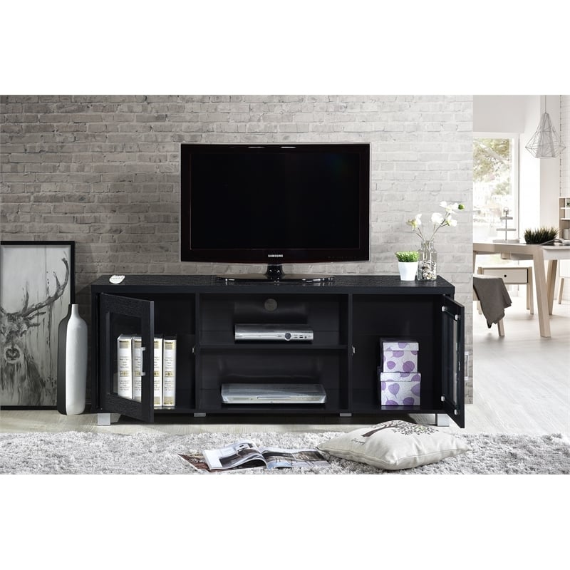 Pemberly Row Modern Wood Entertainment Center for TVs up to 57