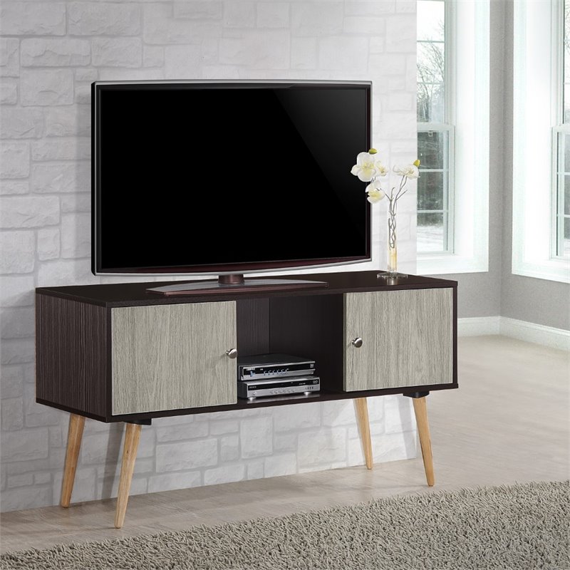 Pemberly Row Contemporary Wood Retro TV Stand for TVs up to 47