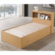 Pemberly Row Twin Captain Storage Bed in Beech