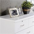 Pemberly Row Contemporary 7 Spacious Drawer Wood Chest in White