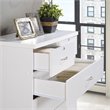 Pemberly Row Contemporary 7 Spacious Drawer Wood Chest in White