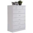 Pemberly Row Contemporary 7 Spacious Drawer Wood Chest in White