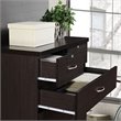 Pemberly Row Contemporary Wood 7 Spacious Drawers Chest in Chocolate