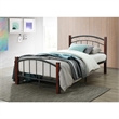 Pemberly Row Modern Metal Twin Bed with Headboard and Footboard in Black