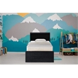 Pemberly Row Twin Captain Storage Bed with 3 Drawers in Black