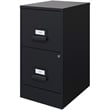 Pemberly Row 2 Drawers Vertical Black Metal Filing Cabinet Pre-assembled