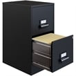 Pemberly Row 2 Drawers Vertical Black Metal Filing Cabinet Pre-assembled
