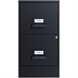 Pemberly Row 2 Drawers Vertical Black Metal Filing Cabinet Pre-assembled