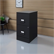 Pemberly Row 2 Drawers Vertical Black Metal Filing Cabinet Pre-assembled