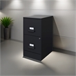 Pemberly Row 2 Drawers Vertical Black Metal Filing Cabinet Pre-assembled