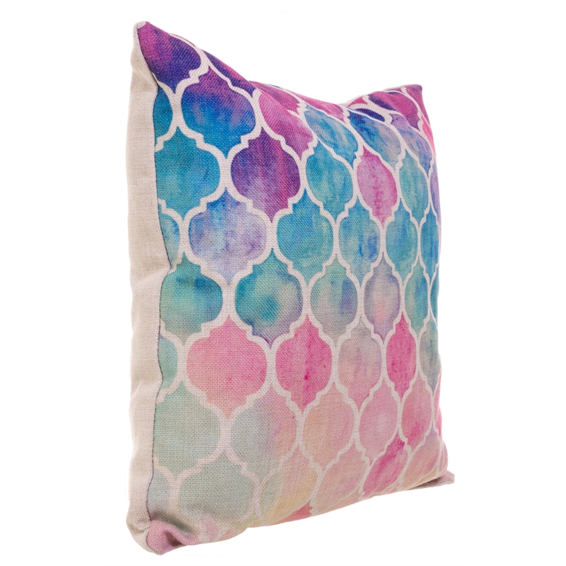 Pemberly Row Throw Pillows Set Of 2 Blue Pink Purple White Pr