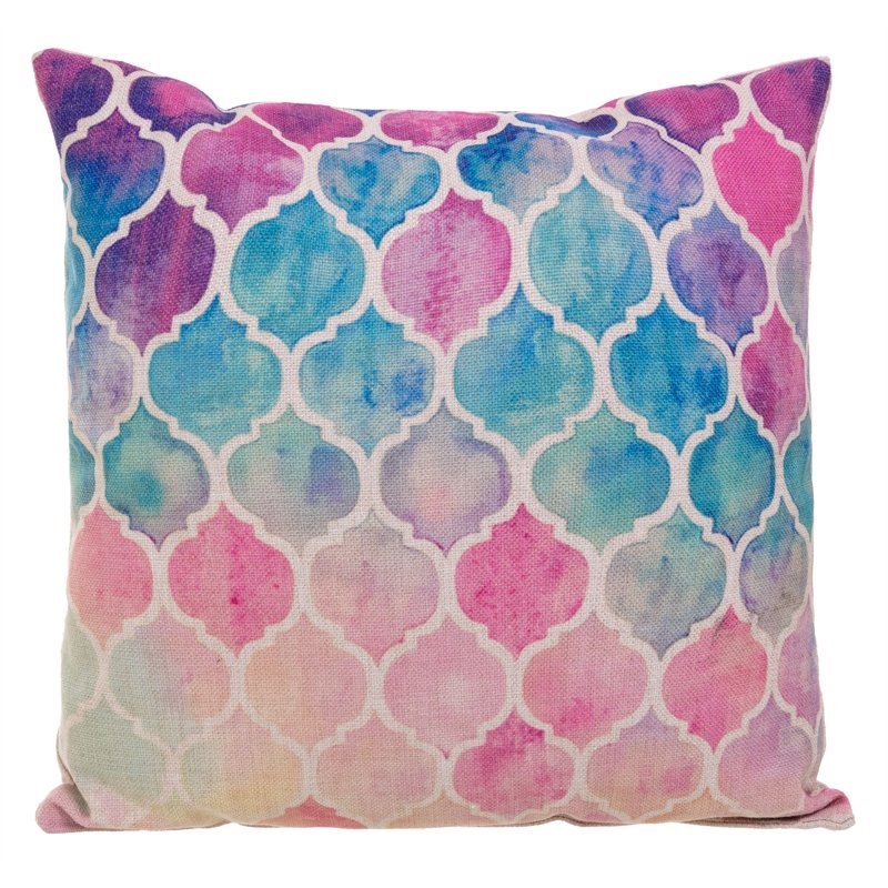 Pemberly Row Throw Pillows Set Of 2 Blue Pink Purple White Pr