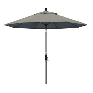 pemberly row skye 9' bronze patio umbrella in sunbrella 1a spectrum dove