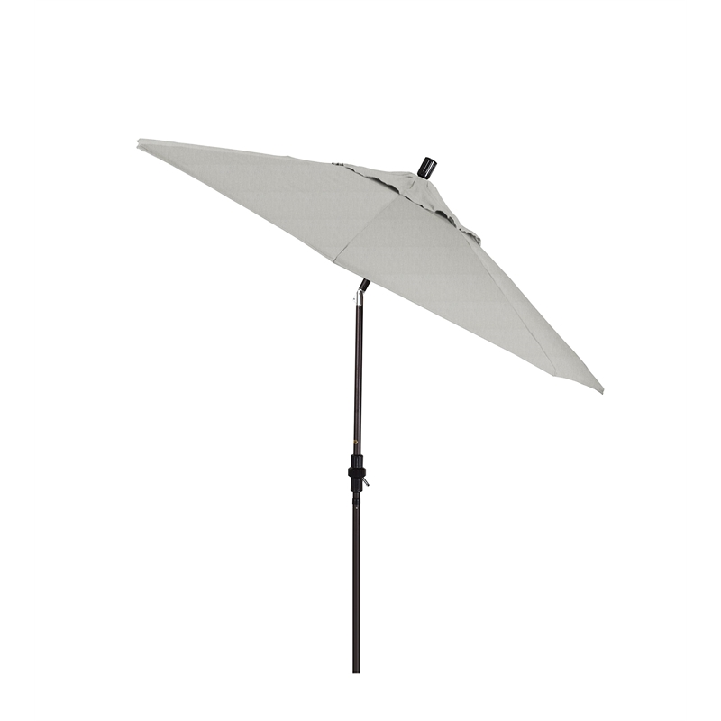 Pemberly Row Skye 9' Bronze Patio Umbrella in Sunbrella 1A Granite