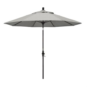 pemberly row skye 9' bronze patio umbrella in sunbrella 1a granite