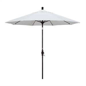 Pemberly Row Skye 9' Bronze Patio Umbrella in Sunbrella 1A Natural