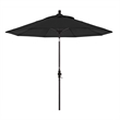 Pemberly Row Skye 9' Bronze Patio Umbrella in Sunbrella 1A Black