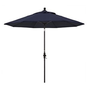Pemberly Row Skye 9' Patio Umbrella in Sunbrella 1A Navy
