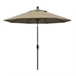 Pemberly Row Skye 9' Bronze Patio Umbrella in Sunbrella 1A Heather Beige