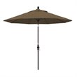 Pemberly Row Skye 9' Bronze Patio Umbrella in Sunbrella 2A Linen Sesame