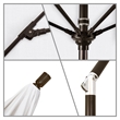 Pemberly Row Skye 9' Bronze Patio Umbrella in Olefin White
