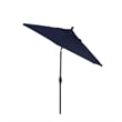 Pemberly Row Skye 9' Bronze Patio Umbrella in Olefin Navy Blue