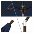 Pemberly Row Skye 9' Bronze Patio Umbrella in Olefin Navy Blue