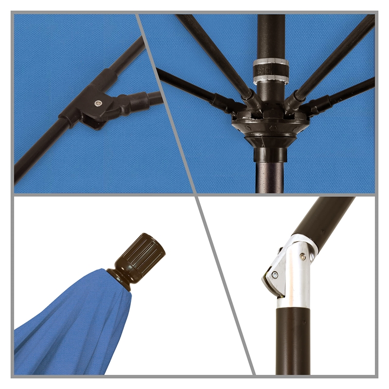Pemberly Row 9' Patio Umbrella in Forest Blue