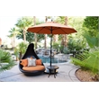 Pemberly Row Skye 9' Bronze Patio Umbrella in Olefin Teak